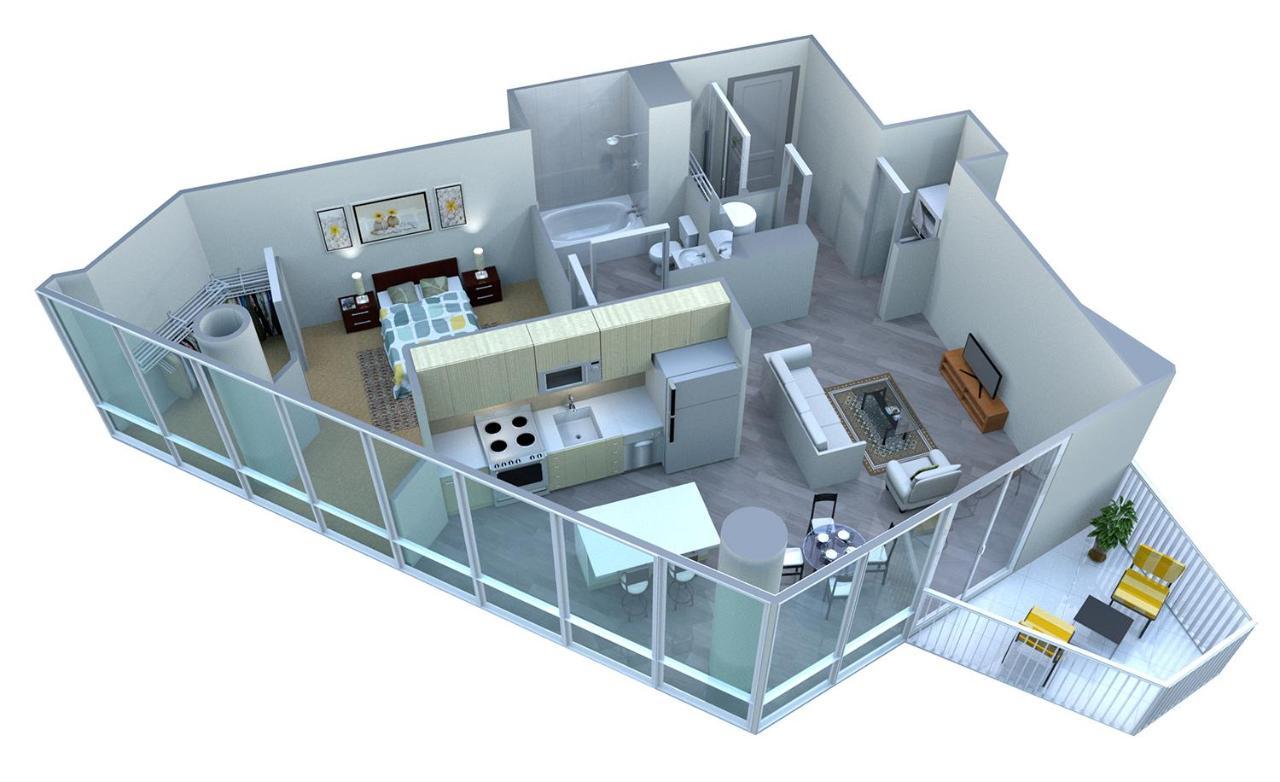 Placemakr Premier Sobro แนชวิลล์ ภายนอก รูปภาพ A 3D floor plan of a typical apartment