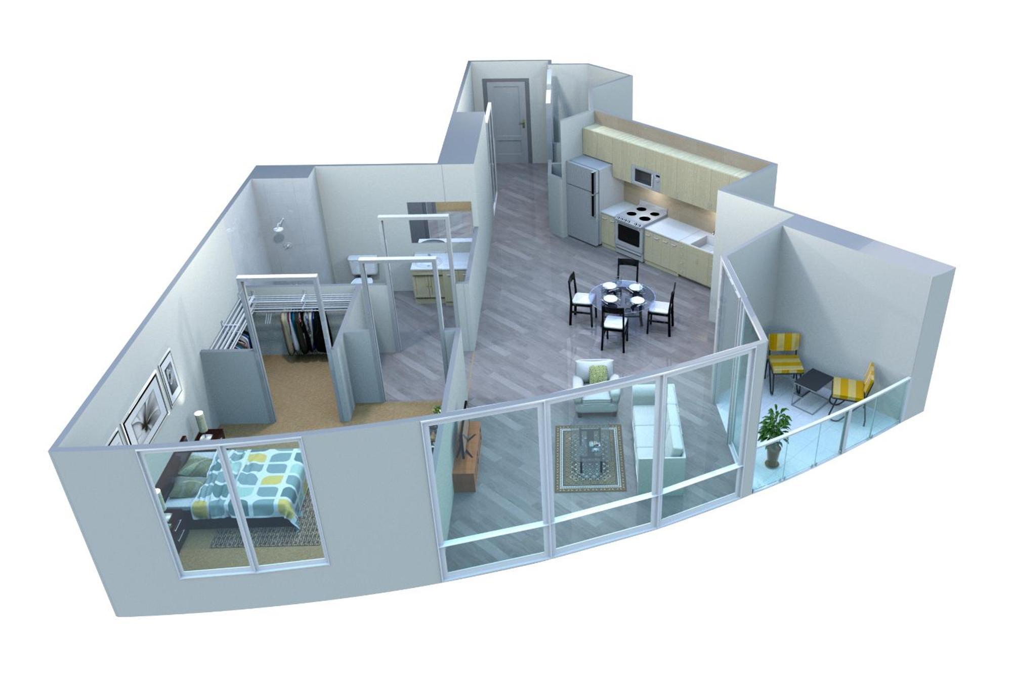 Placemakr Premier Sobro แนชวิลล์ ภายนอก รูปภาพ 3D floor plan