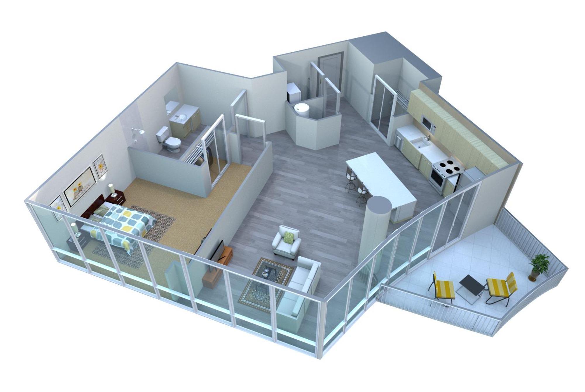 Placemakr Premier Sobro แนชวิลล์ ภายนอก รูปภาพ 3D floor plan